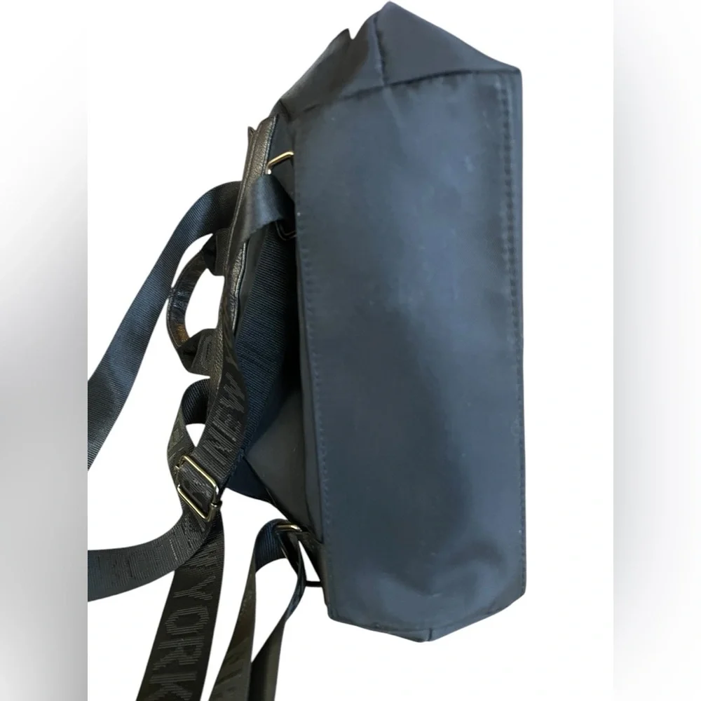 Botkier New York Trigger Mini Backpack Purse Bag Polyester Faux Leather Black